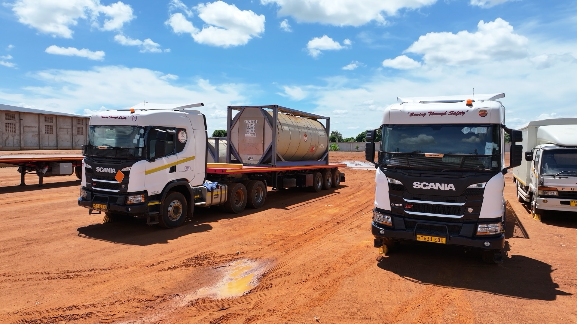 Fleet operations at the warehouse yard at Kahama Warehouse